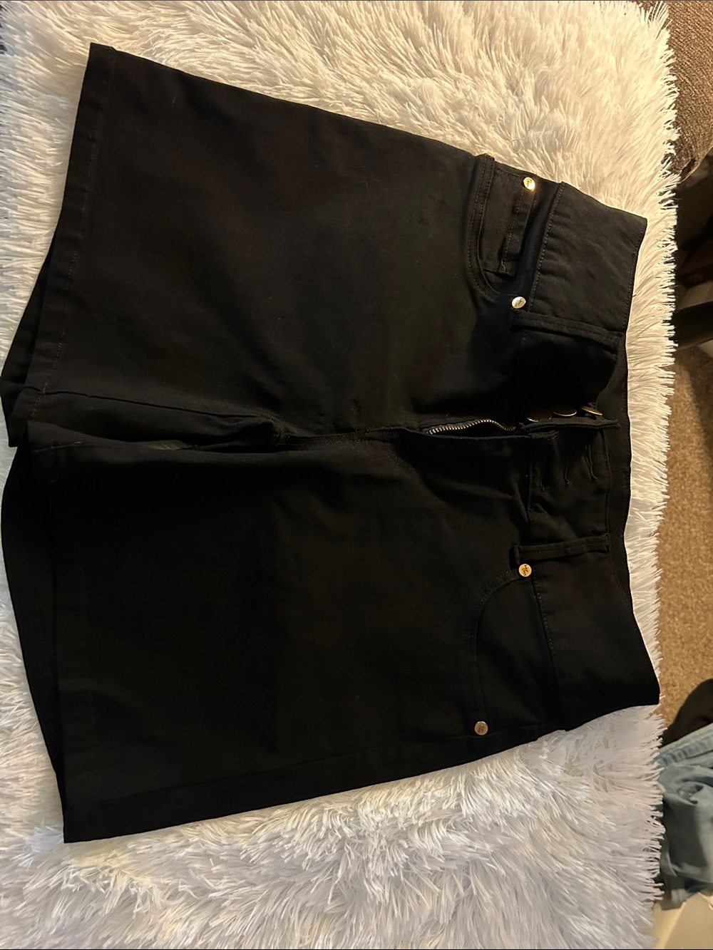 Classic Women's Black Jean Shorts - Casual High-Rise Style